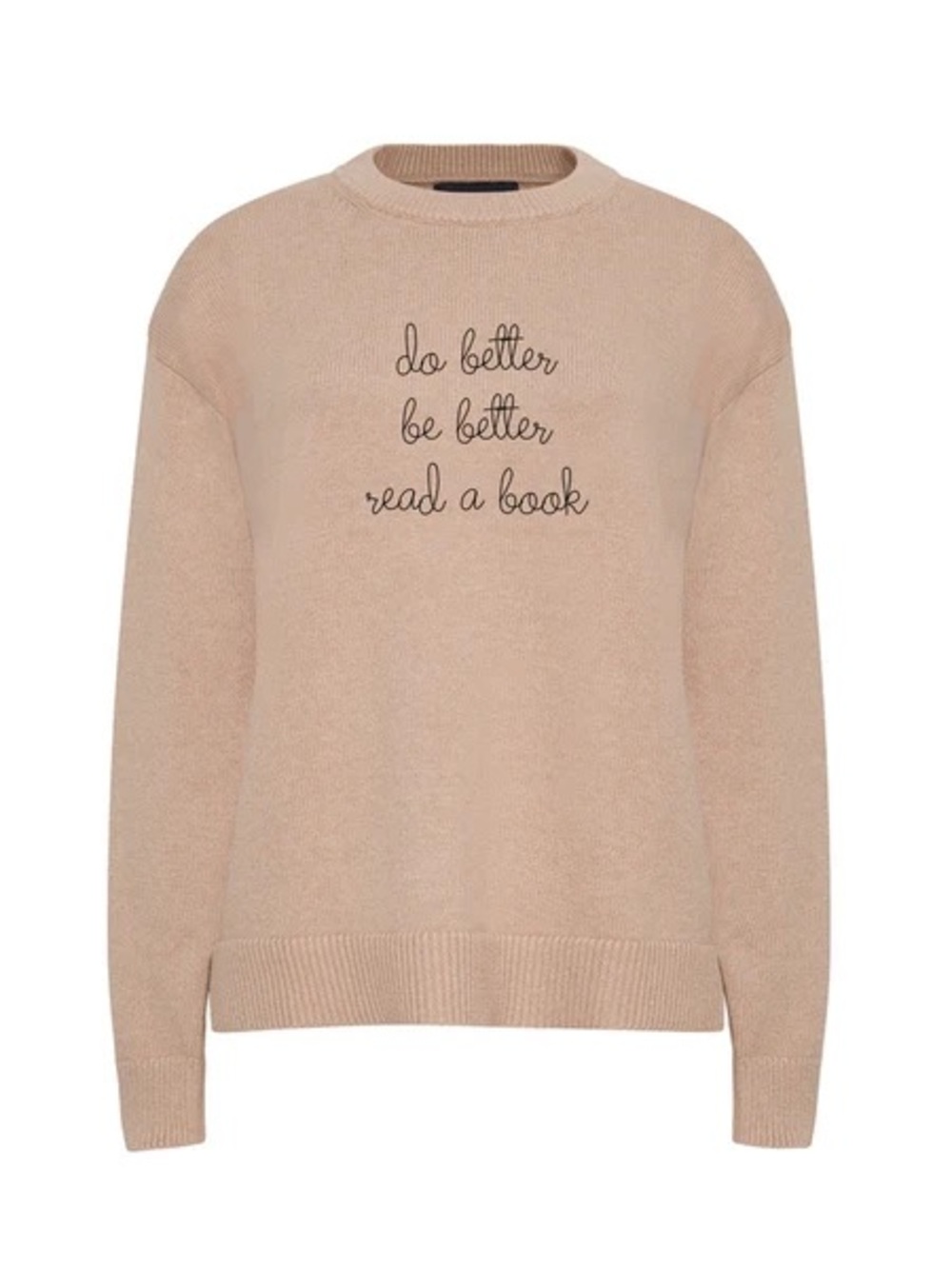 Lingua Franca Crewneck Sweater - Read a Book Embroidered medium meduim